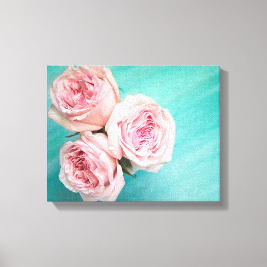 Roze rozen canvas afdruk (Voorkant)