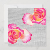 Roze rozen, canvas  Bruidsmeisje  Trouwkaart Kaart (Achterkant)