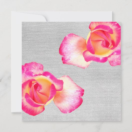 Roze rozen, canvas  Bruidsmeisje  Trouwkaart Kaart (Achterkant)