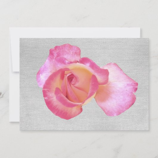 Roze Rozen, Canvas bruiloft RSVP Kaart (Achterkant)