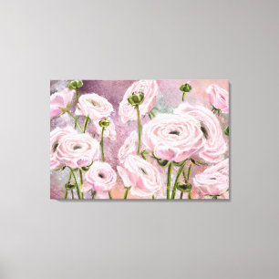 Roze Rozen Canvas Print - Schilderij