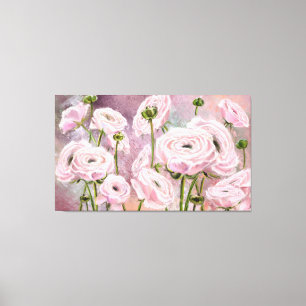 Roze Rozen Canvas Print - Schilderij