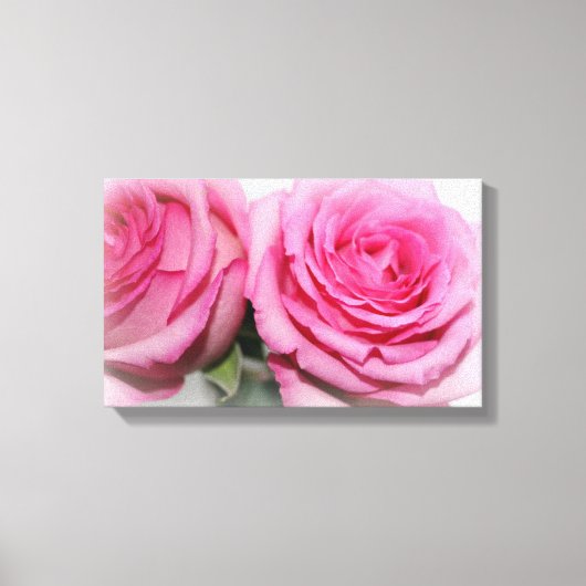 Roze rozen canvasomslag canvas afdruk (Voorkant)