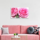 Roze rozen canvasomslag canvas afdruk (Insitu (Woonkamer))