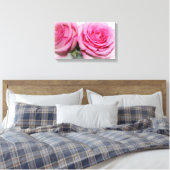 Roze rozen canvasomslag canvas afdruk (Insitu (Slaapkamer))