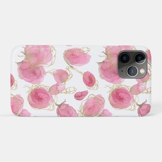 Roze rozen Case-Mate iPhone case (Achterkant (horizontaal))