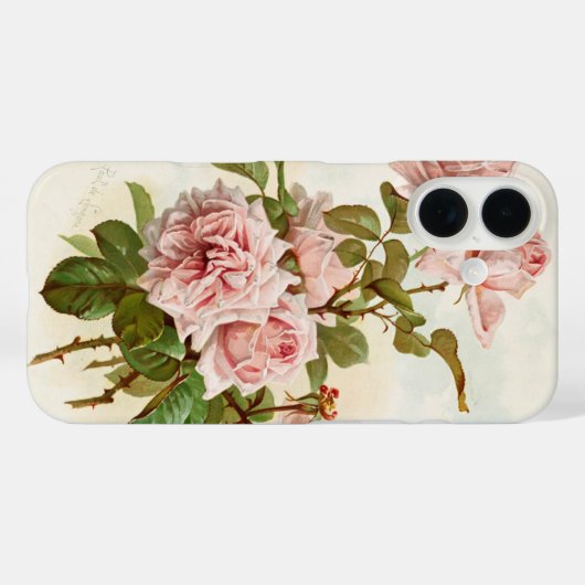  roze rozen Case-Mate iPhone case (Achterkant (horizontaal))