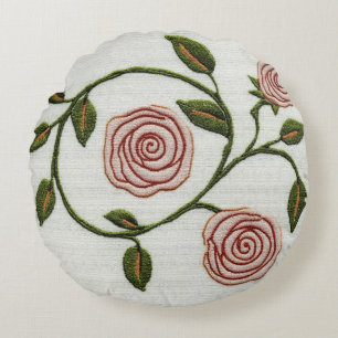 Roze rozen - Charles Rennie Mackintosh Rond Kussen