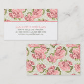 Roze  Rozen Contactkaartje (Voorkant / Achterkant)