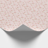 Roze Rozen Coquette Inpakpapier Vintage (Hoek)