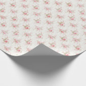 Roze Rozen Coquette Inpakpapier Vintage (Hoek)