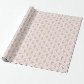 Roze Rozen Coquette Inpakpapier Vintage (Uitgerold)