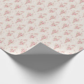 Roze Rozen Coquette Inpakpapier Vintage (Hoek)
