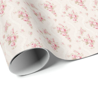 Roze Rozen Coquette Inpakpapier Vintage