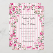 Roze Rozen Coquette Strik lint Kaart (Voorkant / Achterkant)