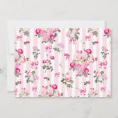 Roze Rozen Coquette Strikost Kaart (Achterkant)