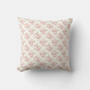 Roze Rozen Coquette Vintage Kussen