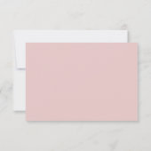  roze Rozen crème Wedding RSVP (Achterkant)