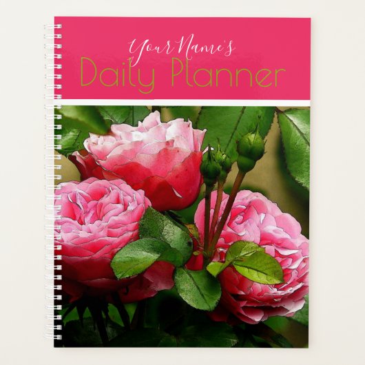 Roze Rozen Dagelijkse Planner- HAMbWG Planner (Voorkant)
