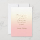 Roze rozen Dank u voor de Kaarten van de verjaarda (Achterkant)