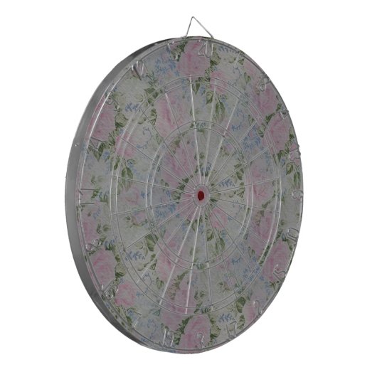 Roze Rozen  Dartbord (Voorkant Links)