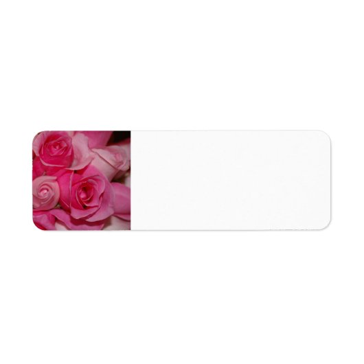Roze rozen - de Etiketten van het Adres van de ter (Voorkant)