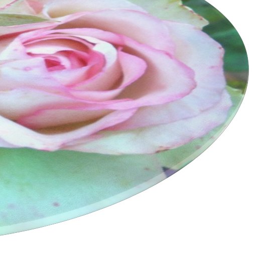 Roze rozen Decoratief glas snijvlak 12 inch Snijplank (Hoek)