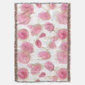 Roze rozen deken (Voorkant Verticaal)