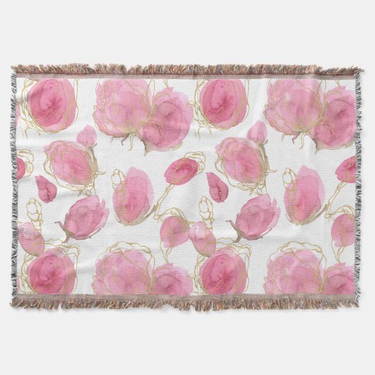 Roze rozen deken (Voorkant)