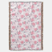 Roze rozen deken (Voorkant Verticaal)
