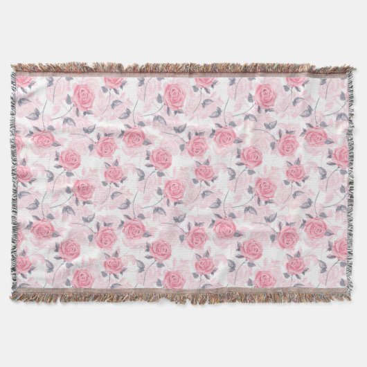 Roze rozen deken (Voorkant)