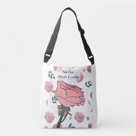 Roze Rozen- Delicaat en Lieflijk Crossbody Tas