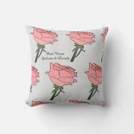 Roze Rozen- Delicaat en Lieflijk Kussen
