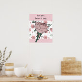 Roze Rozen- Delicaat en Lieflijk Poster (Keuken)