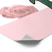 Roze Rozen- Delicaat en Lieflijk Poster (Hoek)