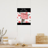 Roze Rozen- Delicaat en Lieflijk Poster (Keuken)