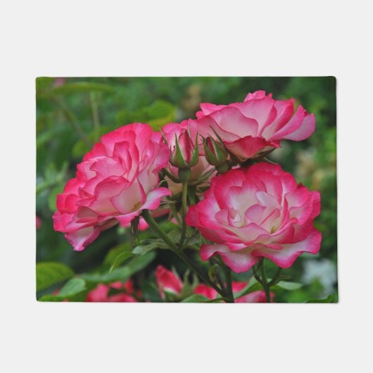 Roze rozen deurmat (Voorkant)