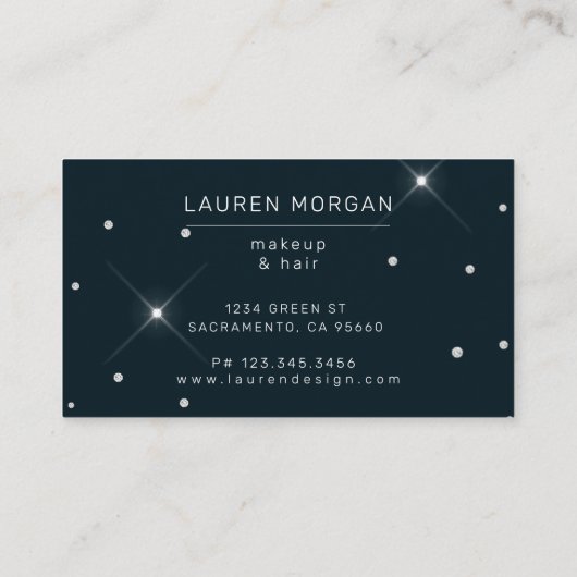 Roze Rozen Diamanten Elegante schoonheidsspecialis Visitekaartje (Achterkant)