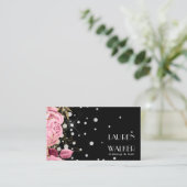 Roze Rozen Diamanten Elegante schoonheidsspecialis Visitekaartje (Staand voorkant)