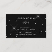 Roze Rozen Diamanten Elegante schoonheidsspecialis Visitekaartje (Achterkant)