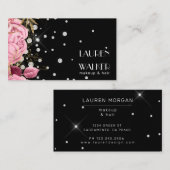 Roze Rozen Diamanten Elegante schoonheidsspecialis Visitekaartje (Voorkant / Achterkant)