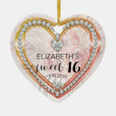 Roze rozen |Diamonds Sweet 16 Keepakes Ornament (Voorkant)