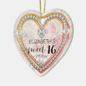 Roze rozen |Diamonds Sweet 16 Keepakes Ornament (Links)