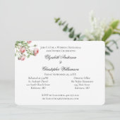  roze rozen die de hele bruiloft zullen vieren kaart (Staand voorkant)