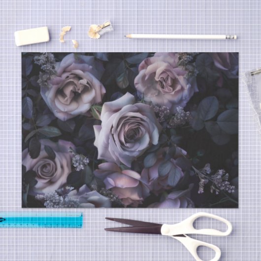Roze Rozen Donker & Moody Tissuepapier (Craft)
