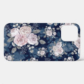 Roze Rozen Donkerblauw:  Case-Mate iPhone Case (Achterkant (horizontaal))