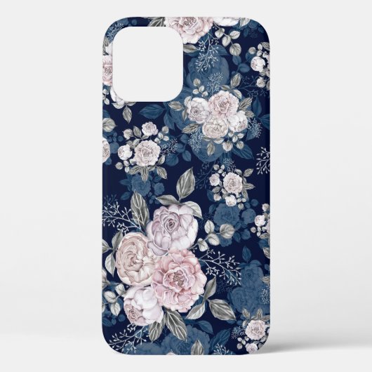 Roze Rozen Donkerblauw:  Case-Mate iPhone Case (Achterkant)