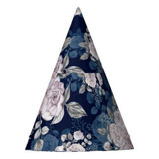 Roze Rozen Donkerblauw: Feesthoedjes