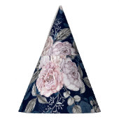 Roze Rozen Donkerblauw:  Feesthoedjes (Links)