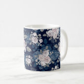 Roze Rozen Donkerblauw: Koffiemok (Voorkant rechts)